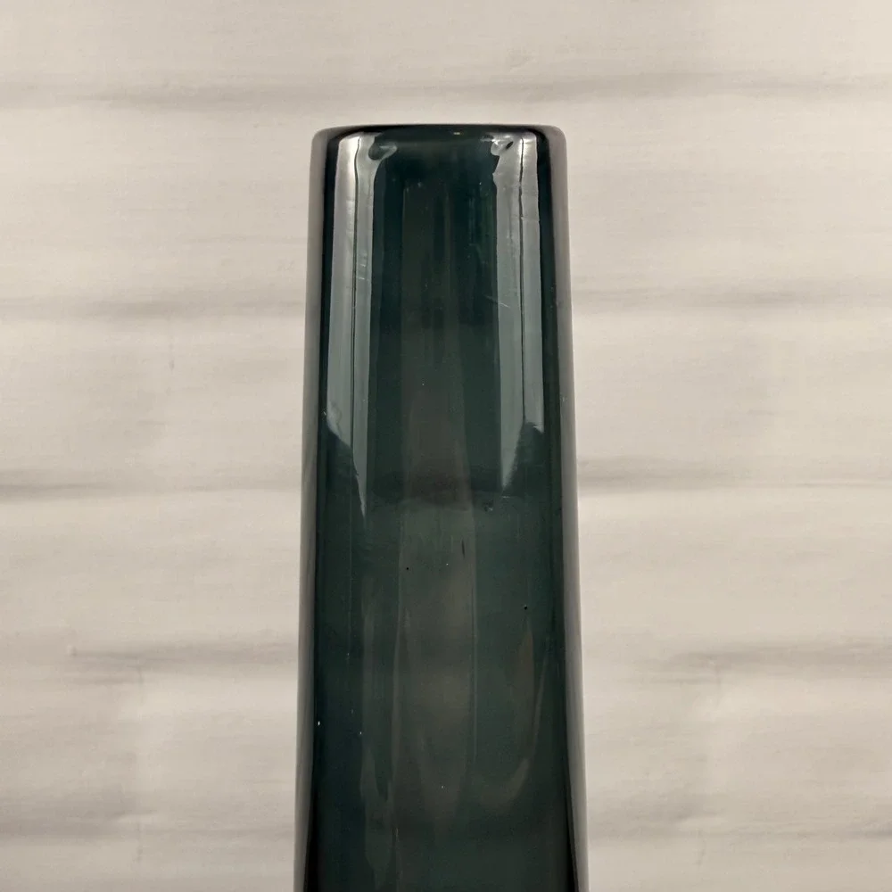 Blenko 5616B Charcoal Glass Vase Wayne Husted Mid Century Modern